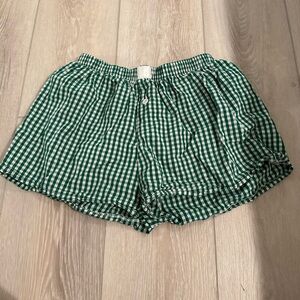 Green boxer shorts
